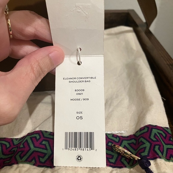 Tory Burch Eleanor Convertible Shoulder Bag in Moose with Receipt - Picture 8 of 12
